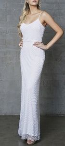 New beaded fitted evening formal gown